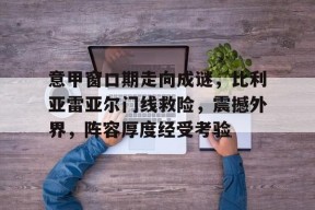 意甲窗口期走向成谜，比利亚雷亚尔门线救险，震撼外界，阵容厚度经受考验的简单介绍-mk在线入口